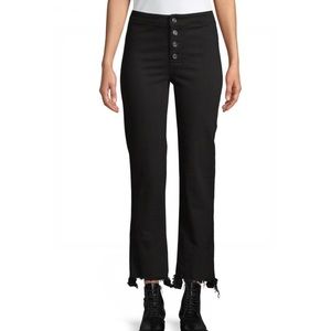 NEW RTA BLACK DISTRESSED BUTTON FRONT JEANS